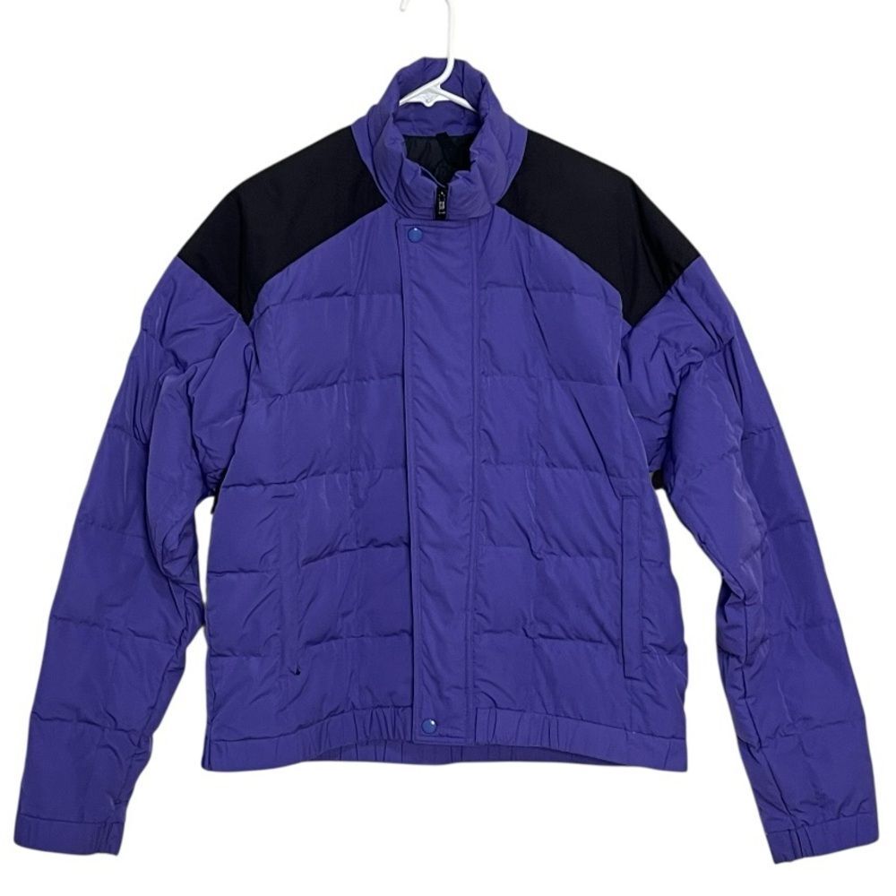 Vintage Marmot Goose Down Zip Up Jacket Coat Outerwear Zip Pockets Blue Men M